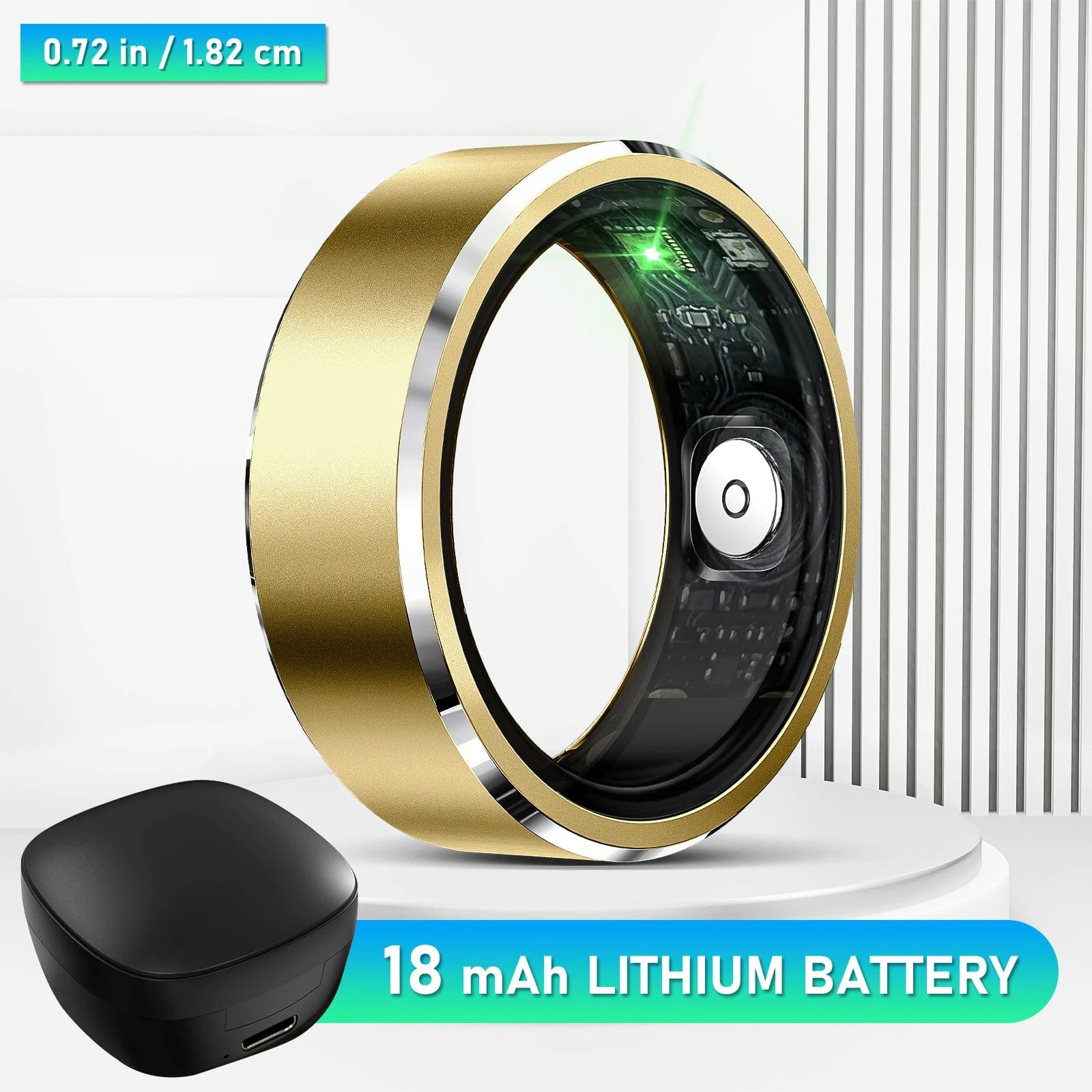 Lariwo-Tech Smart Ring Goud / 8 EIGIIS R5 Smart Ring